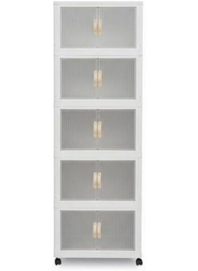 ZX 5-Tier Modern Plastic Storage Cabinet – Practical Solution for Organizing Every Corner of Your Home - Image 5